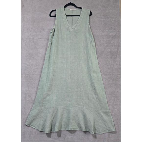 Francesca Bettini Dresses & Skirts - Francesca Bettini Linen Maxi Dress Large Lagenlook Italy Coastal Earthy Natural